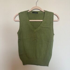 Brandy Melville Green Sweater Vest